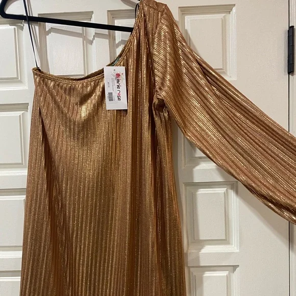 Karlie | Dresses | Nwt Bronze Karlie One Sleeve Dress | Poshmark